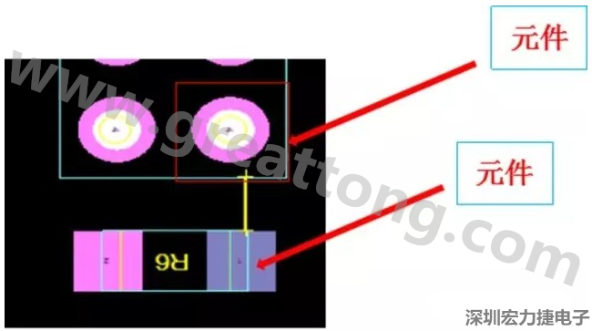 PCBA DFM問題實(shí)例2：元件距離太近，組裝干涉 
