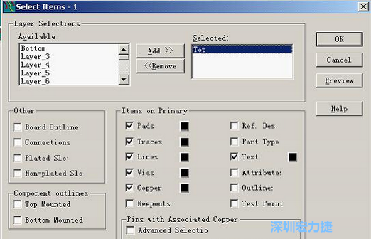 在Customize Document欄點(diǎn)擊Layer選擇輸出的圖形元素。
