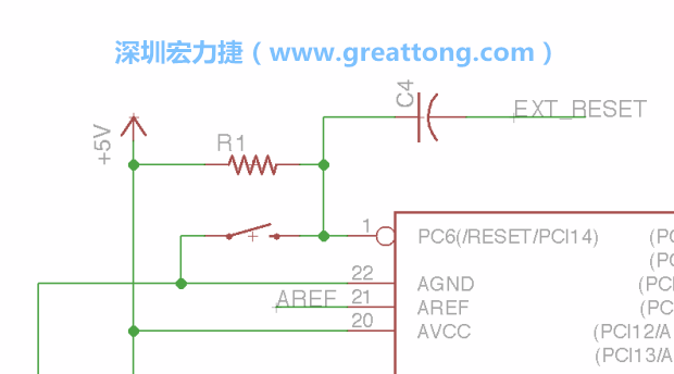 很多PCB設(shè)計者的設(shè)計不符合人體工學(xué)，他們使用很小的按鈕、不方便的元件配置和難以解讀的標(biāo)簽，千萬不要變成這樣！這次我們的設(shè)計有一個大小合適的重置按鈕（reset button）和可以清楚辨認(rèn)是否已經(jīng)接上電源的LED指示燈。