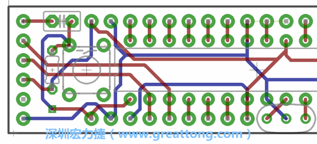 將最后的電路線如上圖所示繪制完成。