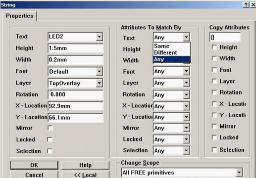4. 可對字符和阻焊進行適當?shù)恼{整，以方便處理文件和提高效率，字符可以通過Global過濾器設置條件進行快速調整不同格式的字符