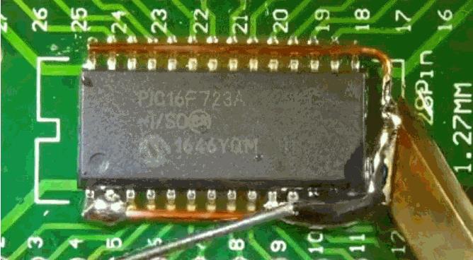  更大的SOP芯片，則使用更長(zhǎng)的導(dǎo)熱銅絲